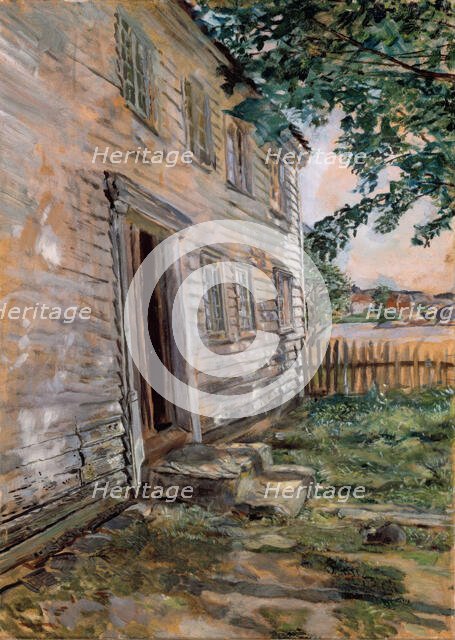 Old house at Brekkesto, 1914. Creator: Christian Krohg.