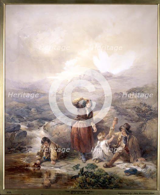 'The Shepherd's Meal', 1844. Artist: Francis William Topham