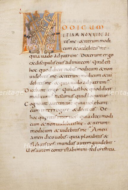 Decorated Initial M; Gospel Lectionary, late 10th century. Creator: Unknown.