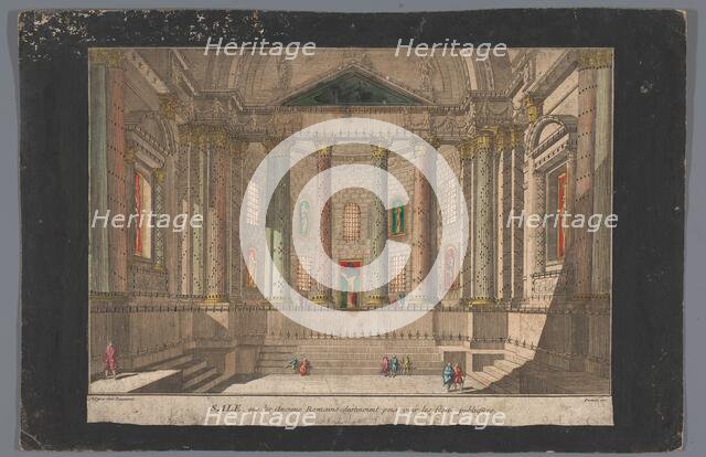 View of interior of a Roman structure, 1745-1775. Creator: Anon.
