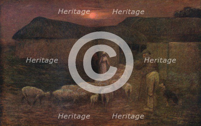 'Folding Time', c1900, (1918). Artist: Edward Stott.