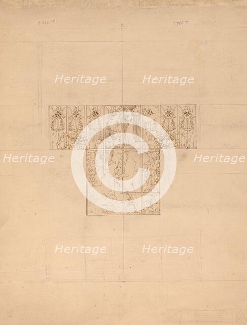 Nude and Fish with Flowers (Study for etched bathroom window), c.1900. Creator: Karel Vitezslav Masek.
