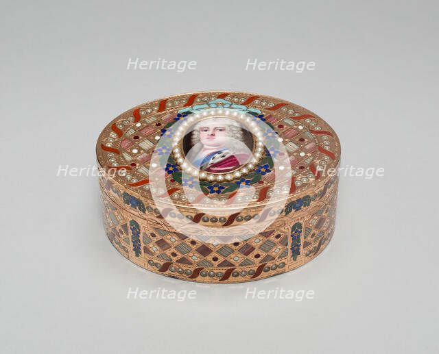 Snuff Box: Portrait of Saxon Prince, Dresden, c. 1775/80. Creator: Johann Christian Neuber.