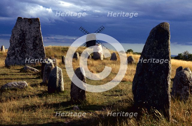 The grave field at Gettlinge, Öland, Sweden. Artist: Christer Johansson