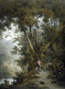 A scene in the woods at Bolton Abbey, Yorkshire,c 1800-1820. Creator: James Bourne.