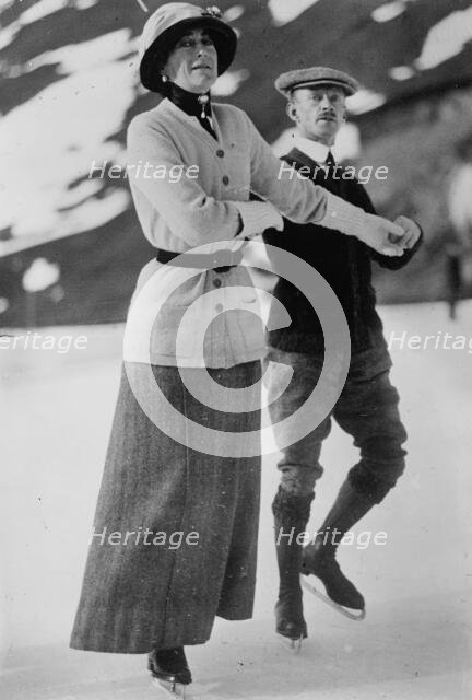 Countess Stradbroke & A. Norum at Murren, between c1910 and c1915. Creator: Bain News Service.