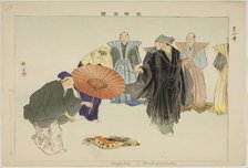 Kogasa, from the series "Pictures of No Performances (Nogaku Zue)", 1898. Creator: Kogyo Tsukioka.