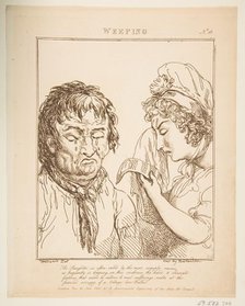 Weeping (Le Brun Travested, or Caricatures of the Passions), January 21, 1800. Creator: Thomas Rowlandson.