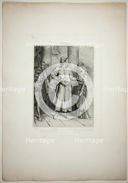 Honest Iago, my Desdemona must I leave to thee, plate four from Othello, 1844. Creator: Theodore Chasseriau.