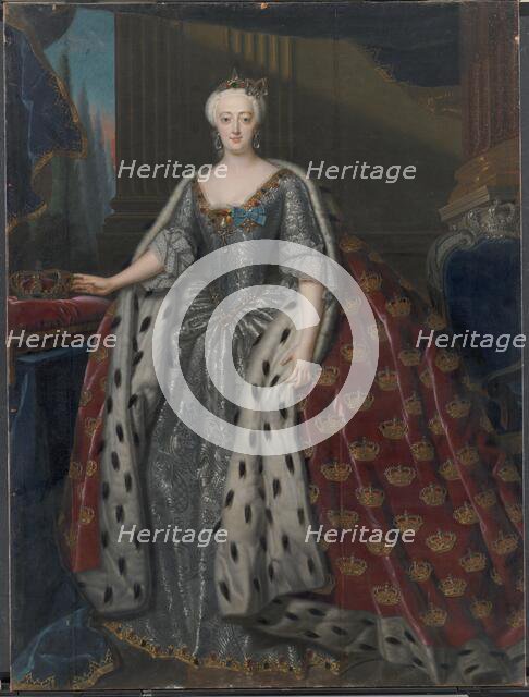 Sophie Magdalene, Christian VI's queen, 1739. Creator: Andreas Møller.