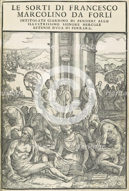 Le Sorti...intitolate giardino di pensieri, October 1540. Creators: Unknown, Marco Dente.