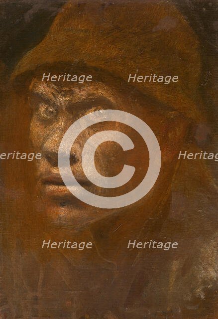 Head of a Vagrant, 1896-1897. Creator: Ladislav Mednyanszky.