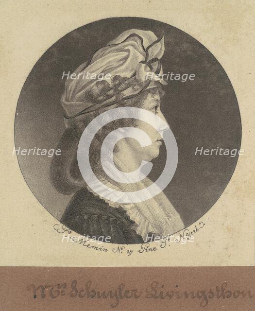 Eliza Barclay Livingston, 1797. Creator: Charles Balthazar Julien Févret de Saint-Mémin.