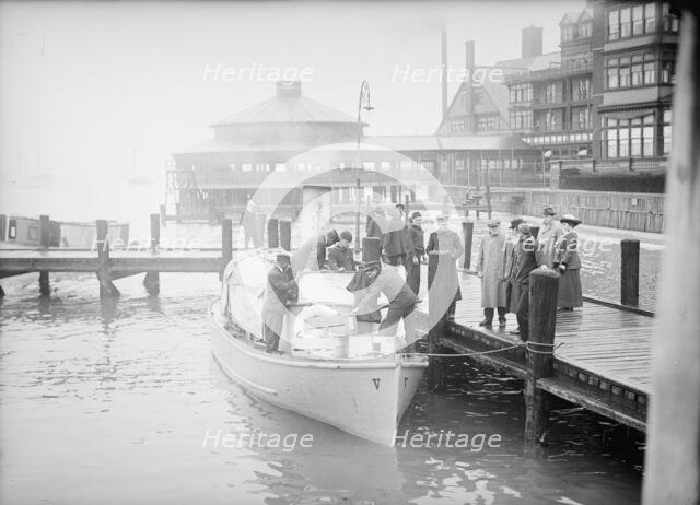 Navy, U.S. Pier at Old Pt. Comfort, 1914. Creator: Harris & Ewing.