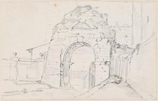 Arch of Drusus near the Appian Way, 1744/1750. Creator: Joseph-Marie Vien the Elder.