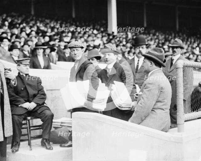 Geo. Cohan at TITANIC Game, 1912. Creator: Bain News Service.