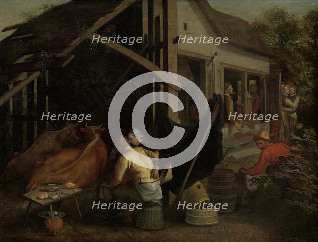 Couples Making Love at a Country Inn, c.1570-c.1590. Creator: Aert Pietersz..