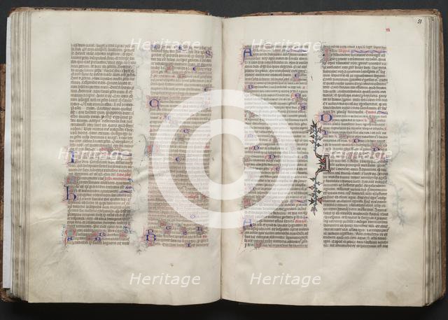 The Gotha Missal: Fol. 50v, Text, c. 1375. Creator: Master of the Boqueteaux (French); Workshop, and.