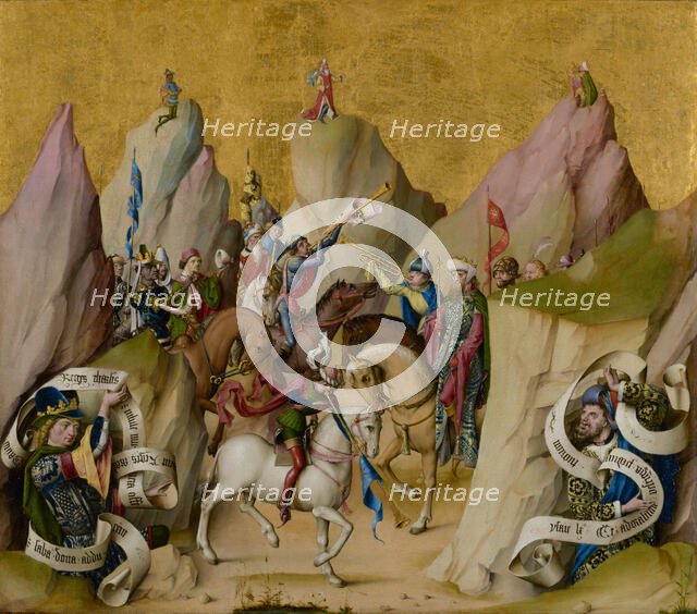 The Meeting of the Three Kings, with David and Isaiah (recto); The Assumption of the..., before 1480 Creator: Master of the St Bartholomew Altarpiece.