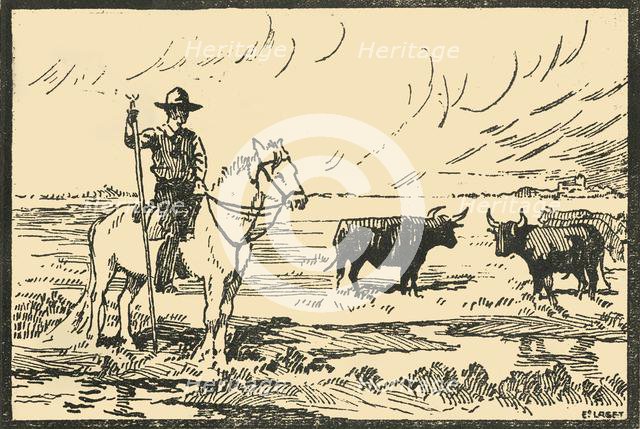 'Paysage De Camargue - View of Camargue', c1920s. Creator: E Laget.