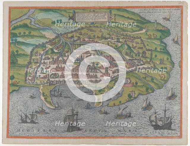 Map of Alexandria, 1575. Creators: Frans Hogenberg, Georg Braun.