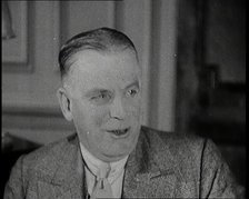 Charles B Cochran, English Theatrical Manager, Interviewing Female Performers, 1920s. Creator: British Pathe Ltd.