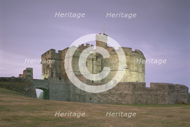 Pendennis Castle, Cornwall, at night, 1997. Artist: N Corrie