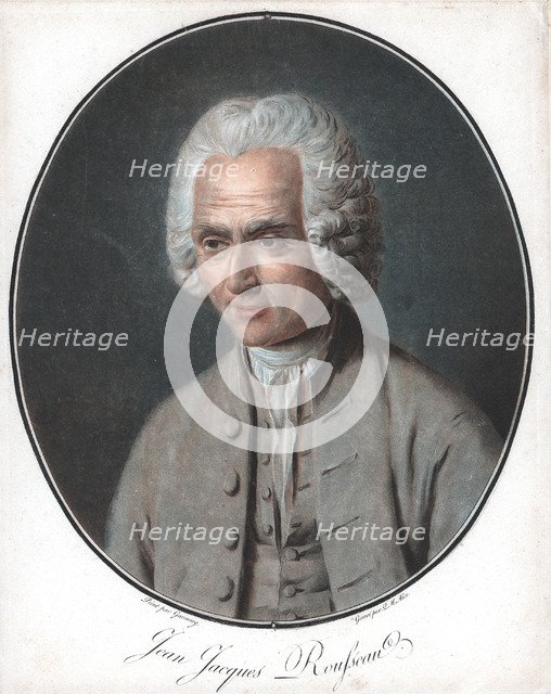 Jean-Jacques Rousseau (1712-78), French political philosopher. Artist: Pierre Michel Alix