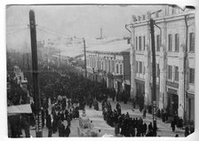 Procession on Bolshaia Street, 1910-1919. Creator: Getke.