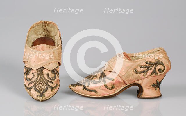 Shoes, British, 1710-49. Creator: Unknown.