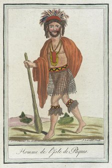 Costumes de Différents Pays, 'Homme de l'Isle de Pâques', c1797. Creators: Jacques Grasset de Saint-Sauveur, LF Labrousse.