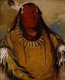 Pa-ris-ka-roó-pa, Two Crows, a Chief, 1832. Creator: George Catlin.