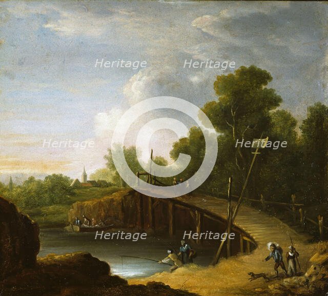 Landscape with a Bridge, End of the 18th century. Creator: Fredrik Petersen.