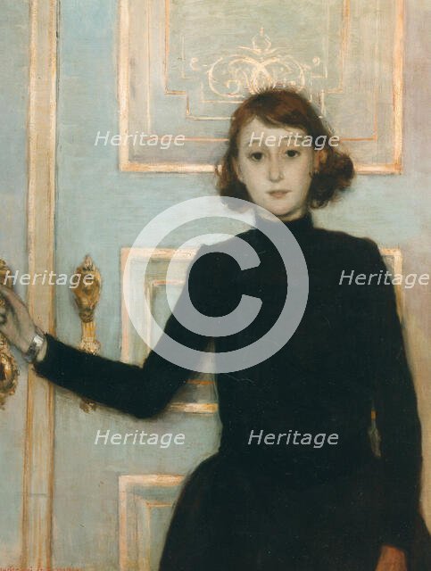 Portrait of Marguerite van Mons, 1886. Creator: Rysselberghe, Théo van (1862-1926).