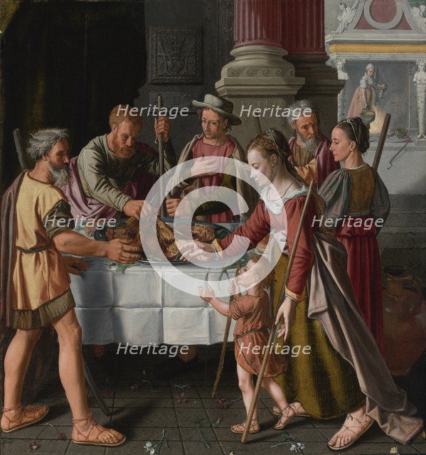 The First Passover Feast. Artist: Beuckelaer, Huybrecht (active 1563-1584)