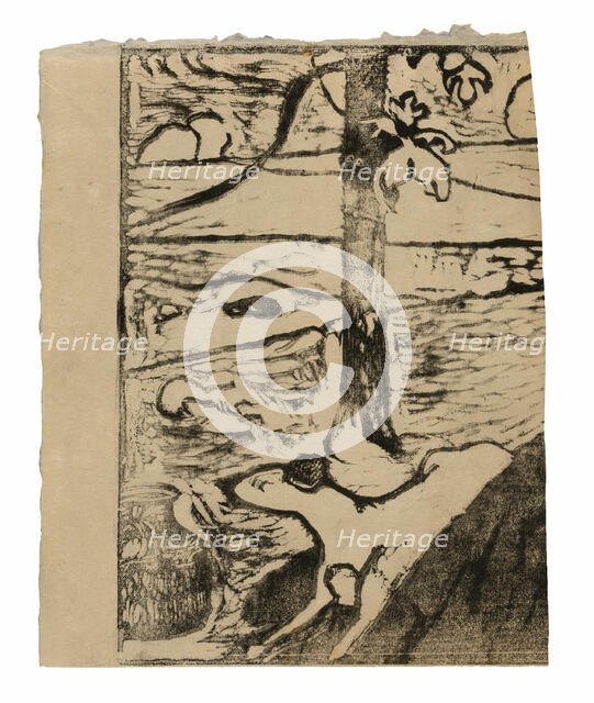 Manao tupapau (She Thinks of the Ghost or The Ghost Thinks of Her), 1894/95. Creator: Paul Gauguin.