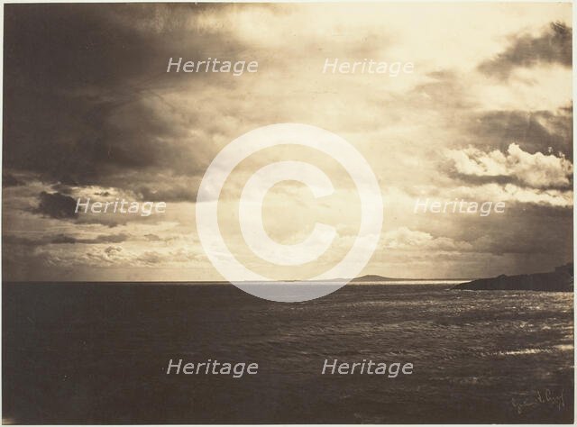 Cloudy Sky, Mediterranean Sea, 1857. Creator: Gustave Le Gray.