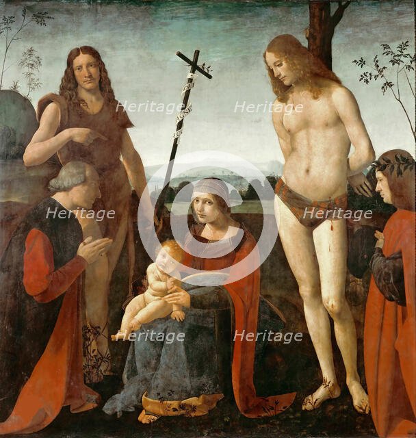 Virgin and Child with Saints John the Baptist and Sebastian (Pala Casio), 1500. Creator: Boltraffio, Giovanni Antonio (1467-1516).