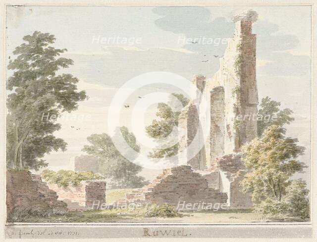 Ruins of the Ruwiel Castle, 1731. Creator: Cornelis Pronk.