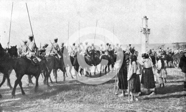 'Les Revers Russes; une scene de la retraite de nos allies sur le Bug', 1915. Creator: Unknown.