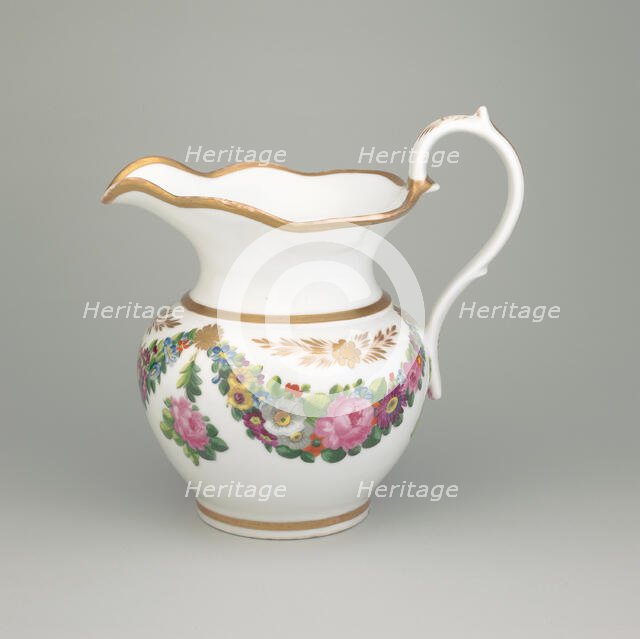 Pitcher, 1828/35. Creator: Tucker Porcelain Factory.