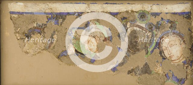 Celestial Figures, from Cave 224, 4th-6th century. Creator: Unknown.