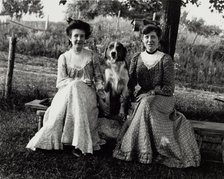 Untitled (Two Women with Dog), c1900, printed 1980. Creator: Unknown.