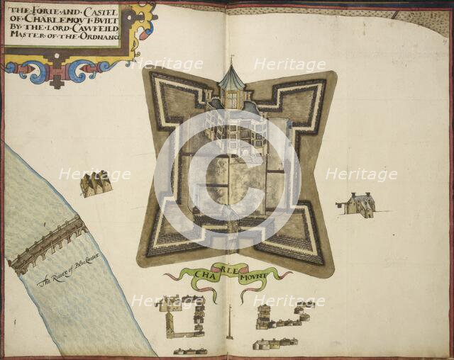 The Forte and Castel of Charlemout [sic], built by the Lord Cawfield..., 1624.  Creator: Unknown.
