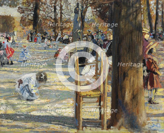 Luxembourg Gardens in spring, 1910.