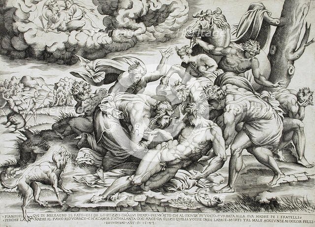 The Death of Meleager, 1543. Creator: Nicolas Beatrizet.