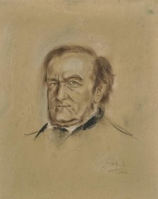 Portrait of Richard Wagner (1813-1883), 1881. Creator: Lenbach, Franz, von (1836-1904).