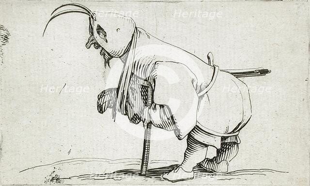 A Disabled Man Weaving a Hood, 1616. Creator: Jacques Callot.