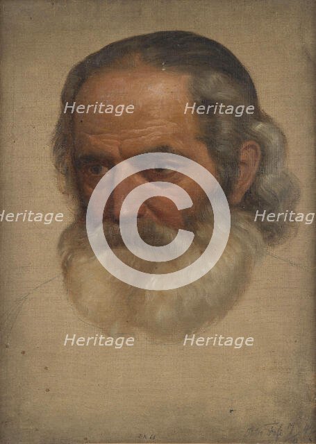 Portrait Study of an old Man, 1842. Creator: Adolph Tidemand.