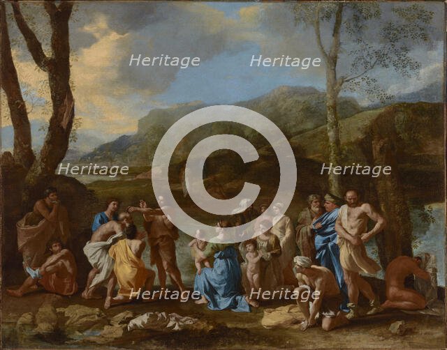 Saint John Baptizing in the River Jordan, about 1630s. Creator: Nicolas Poussin.